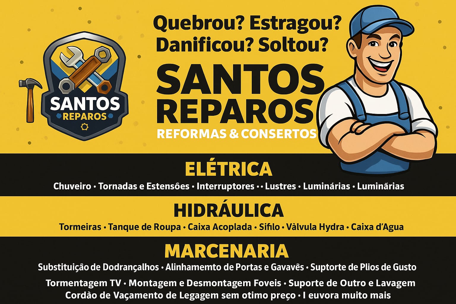 Imagem de banner da serviço de marido de aluguel Santo-Reparos em Bauru